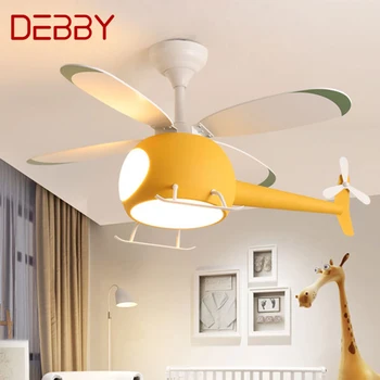 Детский потолочный вентилятор DEBBY Nordic Fan Light Персонализированный Креативный СВЕТОДИОДНЫЙ Ресторан Спальня Кабинет С легким потолочным вентилятором