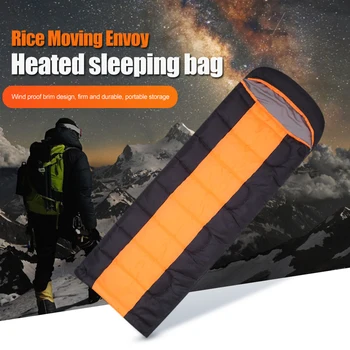 Коврик для сна с наружным подогревом 5 В, 3-уровневая подушка с электрическим подогревом, зимняя теплая портативная для путешествий, походов с рюкзаком