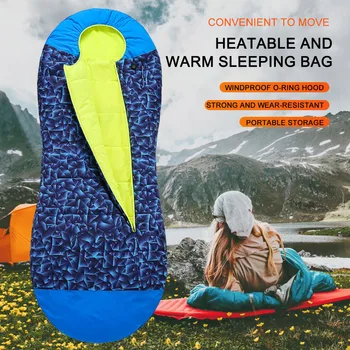 Компрессионный спальный мешок Slim Fit Mummy Sleeping Bag 3 уровня нагрева, 4 Зоны обогрева, подходящие для кемпинга, пеших прогулок, путешествий на свежем воздухе.