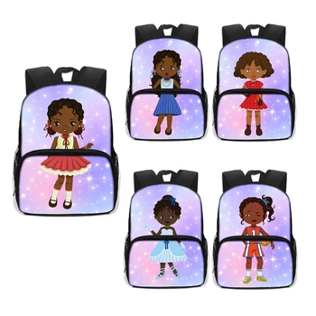13-дюймовые школьные сумки для африканских латиноамериканок для детей 3-6 лет, рюкзак для ноутбука для девочек-афроамериканок, подарок для детского сада, сумка для книг