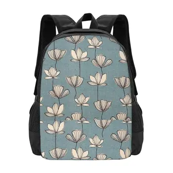Классический базовый школьный рюкзак White Flowers, повседневный рюкзак, офисный рюкзак для мужчин и женщин