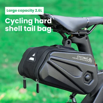 WEST BIKING Велосипедная седельная сумка большой емкости 2,6 л, непромокаемая, противоударная Велосипедная трубка, сумка для заднего подседельного штыря, аксессуары для велосипеда
