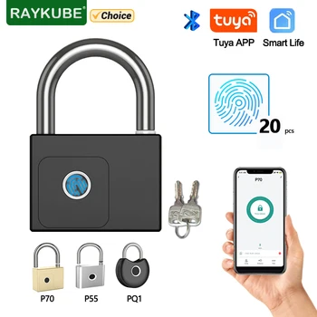 RAYKUBE Tuya Умный Замок Отпечатков Пальцев Водонепроницаемый USB Зарядка Быстрая Идентификация Датчик Разблокировки Высокое Качество P70/P55/PQ1