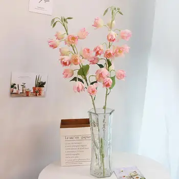 Искусственный цветок Яркий реалистичный многоразовый Изысканный поддельный цветок Convallariae для украшения свадебного домашнего стола