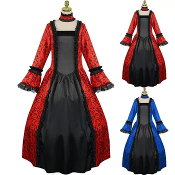 Женское платье для косплея в викторианском стиле, Средневековое бальное платье в стиле Ренессанса, элегантное платье в стиле Лолиты, наряд на Хэллоуин 2023