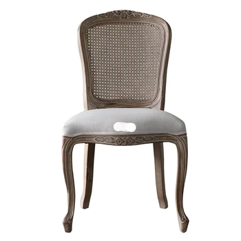 Резные стулья для гостиной из массива дерева в европейском стиле, Современная мебель для дома, обеденный стул из ротанга в стиле ретро, диван-кресло с сетчатой спинкой