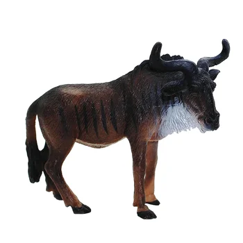 Модель африканской антилопы Гну Украшения для дома Детские украшения Статуэтки животных Игрушечная комната ПВХ Фигурка Детская игрушка