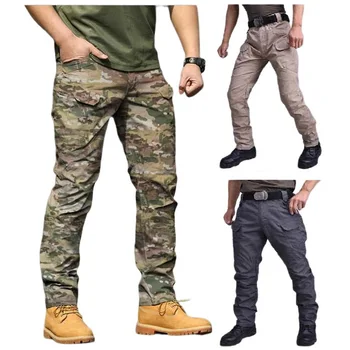 Уличные тактические брюки-карго Мужские дышащие камуфляжные армейские брюки в стиле милитари, мужские быстросохнущие брюки