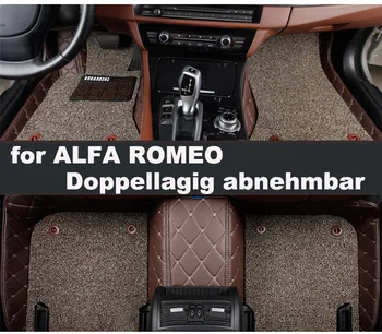 Всесезонное Индивидуальное полное покрытие для автомобильных ковриков ALFA ROMEO Spider 916 GTV Brera Stelvio 147 Double Iayer