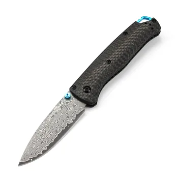 Складной нож из углеродного волокна с лезвием из дамасской стали, высококачественные тактические ножи, карманный инструмент для мужчин, подарок BM535