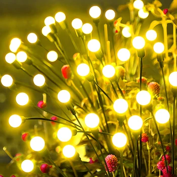 Светодиодный Солнечный фейерверк, светлячок, украшение сада на открытом воздухе, ландшафтные светильники, газонные лампы на солнечной энергии, Праздничная Рождественская лампа