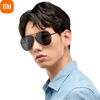 Оригинальные солнцезащитные очки Xiaomi Mijia Aviator Pilot Traveler с поляризованными линзами UV400 Солнцезащитные очки для мужчин и женщин Mi Mijia Sunglasses