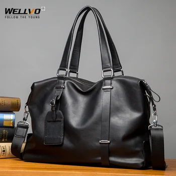 Мужские сумки для деловых поездок, мужские сумки через плечо из искусственной кожи высокого качества, большая вместительная сумка для багажа Duffle Tote XA743ZC
