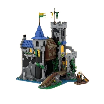 Строительные блоки Moc, модель замка, крепость округа Лейксайд, Креативные кирпичи, строительные игрушки для праздничных подарков