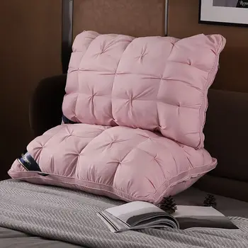Подушки для шеи в пятизвездочном отеле 48x74 см, 100% полиэстер, эластичная подушка с цветочным узором для домашнего постельного белья, подушка 1шт
