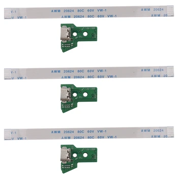 3X для контроллера SONY PS4 USB-порт для зарядки, разъемная плата JDS-055, 5-й V5, 12-контактный кабель