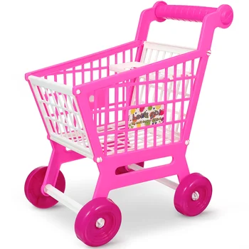 Имитационная корзина для покупок Игрушечные продуктовые мини фургоны для малышей Детские тележки Abs для малышей Ребенок