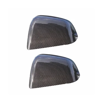 Защитный Чехол для зеркала заднего вида Tesla Model3 /Y, Декоративный Аксессуар из черненой углеродистой пайки, ярко-черный