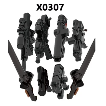X0327 Строительные блоки, Оружие, обучающая экшн-головка, мини-игрушки, Рождественский подарок для детей