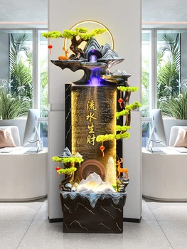 Новый китайский стиль рокарий украшение потока воды аквариум увлажнитель воздуха система циркуляции воды ландшафтное внутреннее украшение