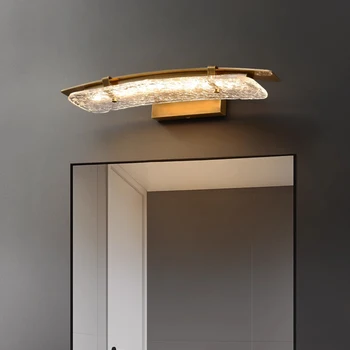 Усовершенствованный Медный настенный светильник Прикроватное украшение Спальни Атмосферный Светильник Современный Минималистичный Раковина в ванной Зеркало Передняя Лампа