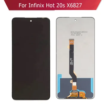 Для Infinix Hot 20s X6827 Замена дисплея на сенсорную панель, дигитайзер, запчасти для ремонта ЖК-экрана