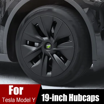 Новые колпаки Модель Y, Колесные чехлы 19-дюймовая имитация модели X, Колесные колпаки Black Knight, Аксессуары Tesla в стиле замены 2023 года