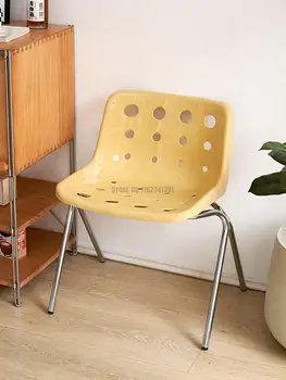 Обеденный стул с скандинавской спинкой, письменный стол, косметический стул Design Sense, Магазин молочного чая Hole, Мебель для дома, акцентные стулья для гостиной