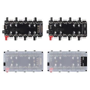 1-8-полосный RGB PWM концентратор-разветвитель для вентилятора ПК 12 В/4-Контактный светодиодный адаптер