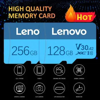 Lenovo 2 ТБ/1 ТБ 512 ГБ Micro TF Карта Карты Памяти 128 ГБ 256 ГБ Высокоскоростная SD/TF Флэш-карта памяти 256 128 ГБ SD Flash MemoryCard Новая