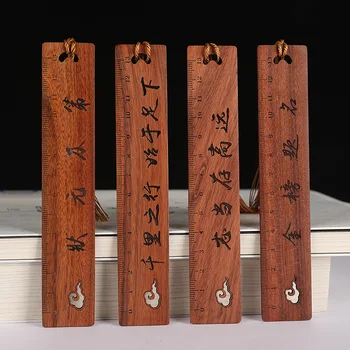 Ретро 1шт в китайском стиле Выдолбленные Резные деревянные закладки из сандалового дерева Инструменты для чтения студентов Деловые Подарки Туристические Сувениры