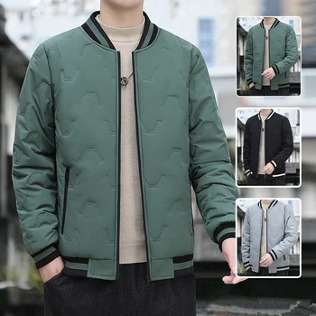 Новая осенне-зимняя мужская куртка, хлопковое пальто, теплые Корейские модные пальто, роскошные брендовые бейсбольные майки