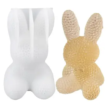 Силиконовая форма с кроликом для пасхального шоколада Силиконовая форма с кроликом, Шоколадная форма, форма из эпоксидной смолы для изготовления подарка ручной работы