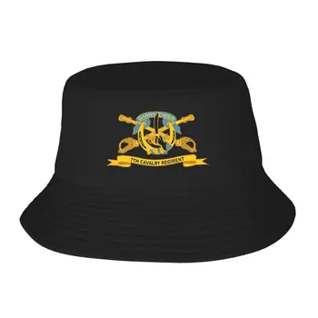 Армия - 7-й кавалерийский полк с ленточными шляпами-ведрами, панама для мужчин и женщин, шляпы-бобы, рыбацкие шляпы, кепки для пляжной рыбалки, унисекс-шапки