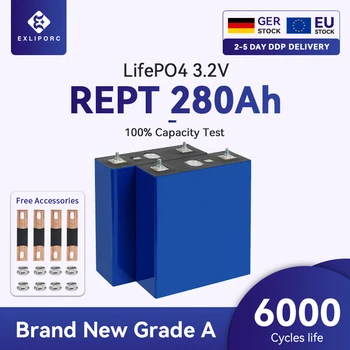 EXLIPORC REPT 280Ah 3.2V Lifepo4 Аккумуляторные элементы Бесплатная Доставка Литиевые Аккумуляторы Элементы
