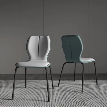 Современные обеденные стулья в скандинавском минималистичном стиле, креативный Промышленный офисный стул, металлические предметы интерьера, мебель для гостиной