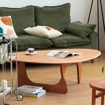 Журнальный столик с деревянным дизайном, для гостиной, для хранения в скандинавском стиле, Уникальный журнальный столик, Эстетичный минималистичный Дизайн мебели для салонов