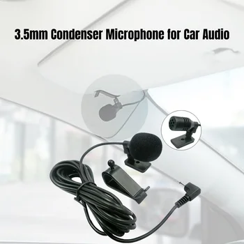 3,5 мм Проводной Микрофон Microfone Конденсаторный Микрофон SM Mikrofon для Громкой Связи Автомобильный Комплект Bluetooth Аудио Записывающее Оборудование 3m