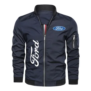 Новая модная мужская тактическая куртка с логотипом автомобиля Ford, Ветрозащитная мужская куртка Оверсайз, высококачественное модное мужское пальто