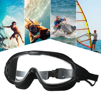 Плоские Легкие плавательные очки с защитой от запотевания, очки для подводного плавания с покрытием, Регулируемая оправа для взрослых мужчин и женщин для водных видов спорта