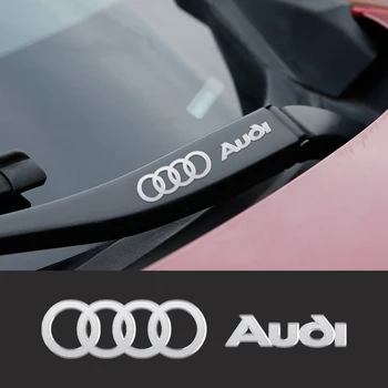 Автомобильная Металлическая Эмблема Наклейки Стеклоочистителя Светоотражающие Декоративные Наклейки Для Audi A4 B5 B6 A3 A5 A6 C6 C5 A1 A7 A8 Q2 Q3 Аксессуары Для Укладки Автомобилей