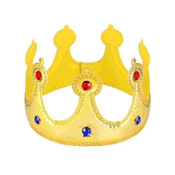 Шляпы с коронами Golden Royal King Короны для детей и взрослых Подарок на День рождения Аксессуары для костюмов Реквизит для фотосессии