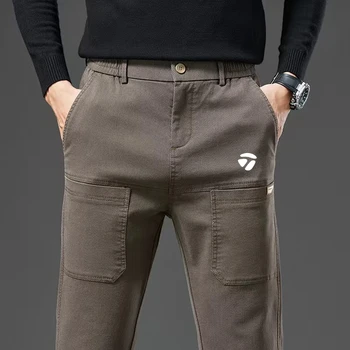 Мужские брюки для гольфа, Роскошная Повседневная одежда, Быстросохнущие, Высокое качество, Ледяной шелк, Осенняя Новинка, 2023