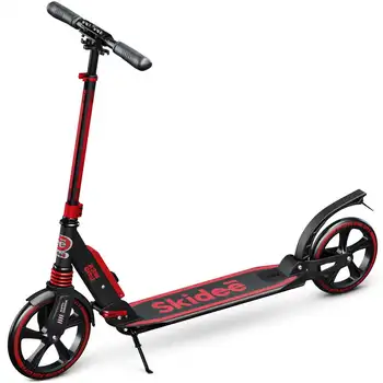 Скутер для подростков и взрослых, 4 уровня регулировки, руль до 41 дюйма, красный
