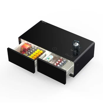 Музыкальный холодильник умный винный столик с холодильным столиком беспроводная зарядка сенсорное управление стеклянный журнальный столик