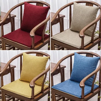 Подушка для стула из массива дерева в китайском стиле, подходит для диванов и обеденных стульев, удобная круглая подушка для сиденья