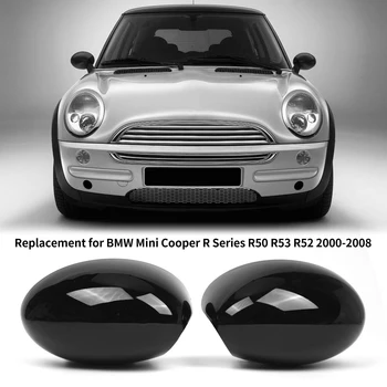 Черная крышка левого правого зеркала Замена корпуса для BMW Mini Cooper R Series R50 R53 R52 2000-2008
