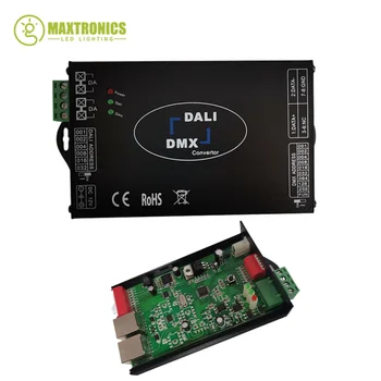 Контроллер преобразования сигнала LED DALI в DMX512/DMX в DALI Регулятор Затемнения сигнала DMX512 64 Максимальный Адрес Dali для светодиодной лампы 12V 24V DC