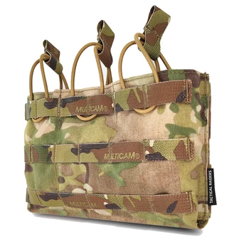 Тактический подсумок для страйкбола Multicam 556 с тройным подсумок для переноски пластин, военная сумка Molle с открытым верхом, снаряжение