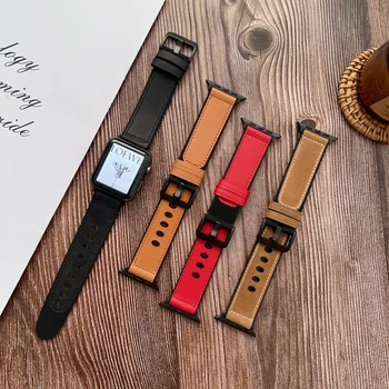 Кожаный Силиконовый Ремешок для Apple Watch Band 45мм 41мм 44мм 40мм 42мм 38мм 49мм Браслет iWatch Series Ultra 8 7 6 SE 5 4 3 Ремень
